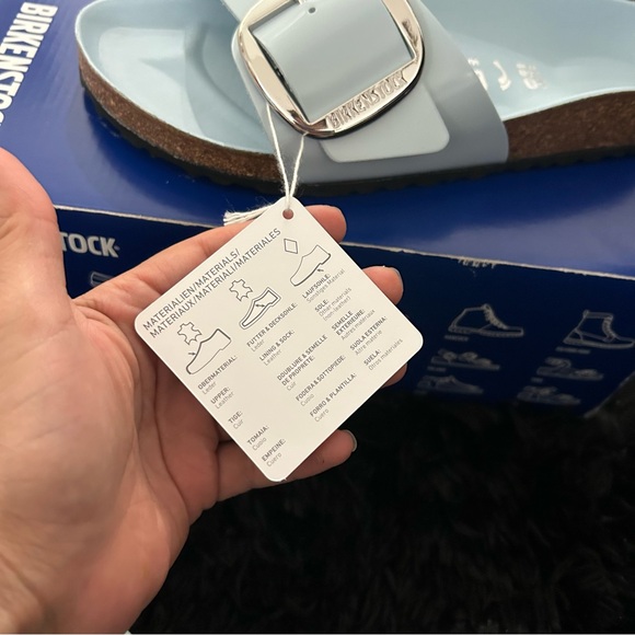 BIRKENSTOCK Madrid Big buckle blue leather sandals slippers slides shoes eur 40 - Picture 6 of 8